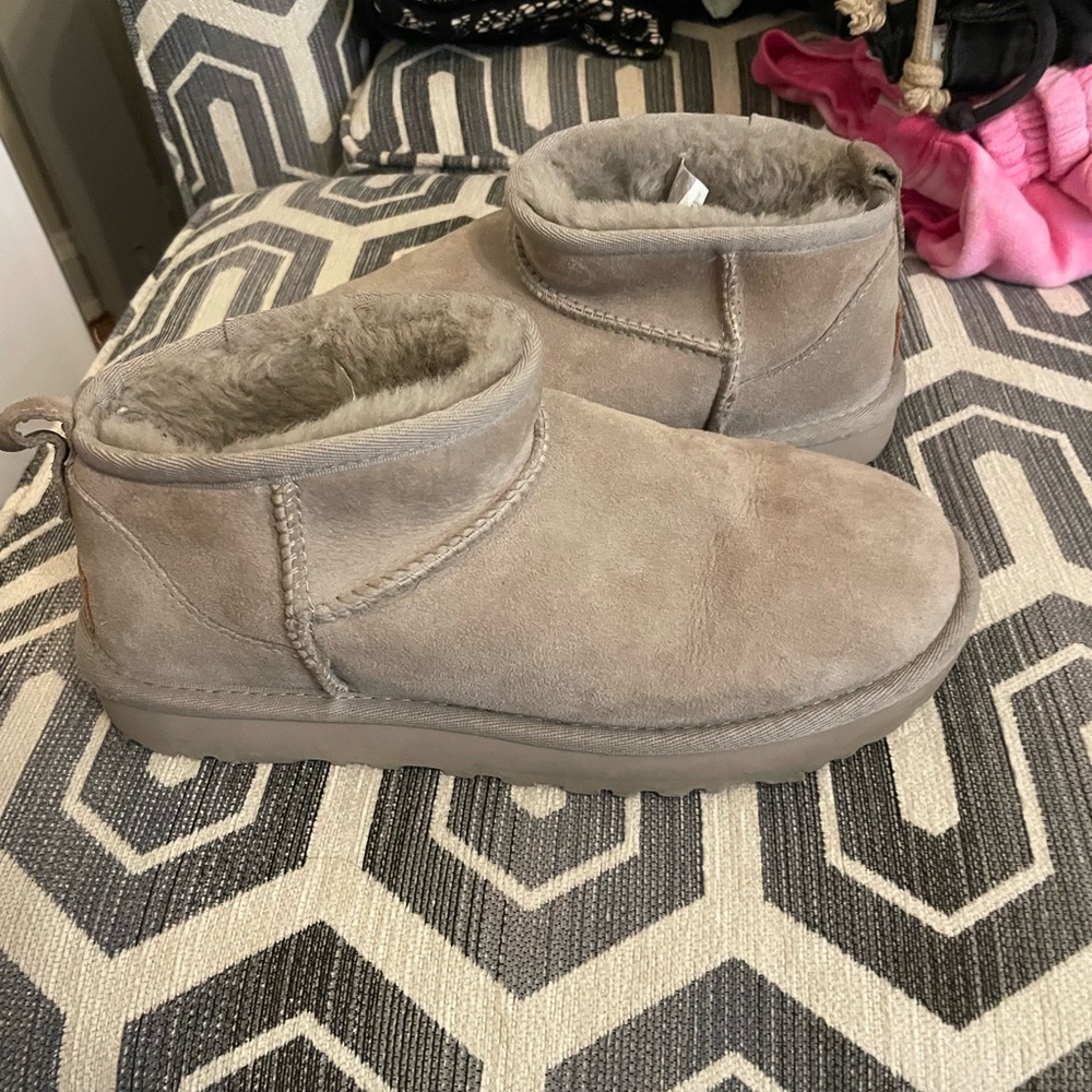 Cozy Gray Suede Ankle Boots